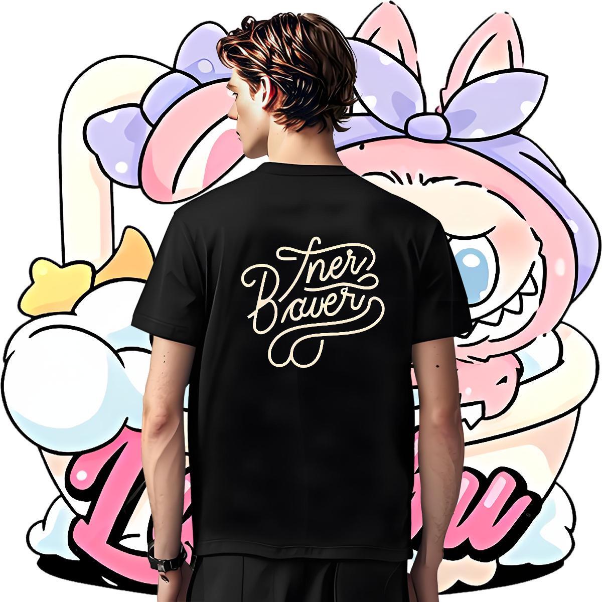 TOP Quality Men Tops Tees 100% Cotton 230g High Street Hip Hop letter Custom Cartoon Short Sleeve O-Neck Fashion Casual Men T Shirts Tee Shirt