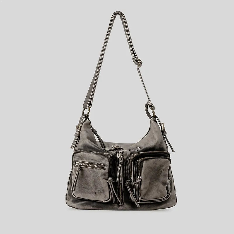 Vintage Shoulder Bag for Women Denim Blue Diamond Messenger Bags Large Capacity Work Study Street Tote Purses and Handbags 240805