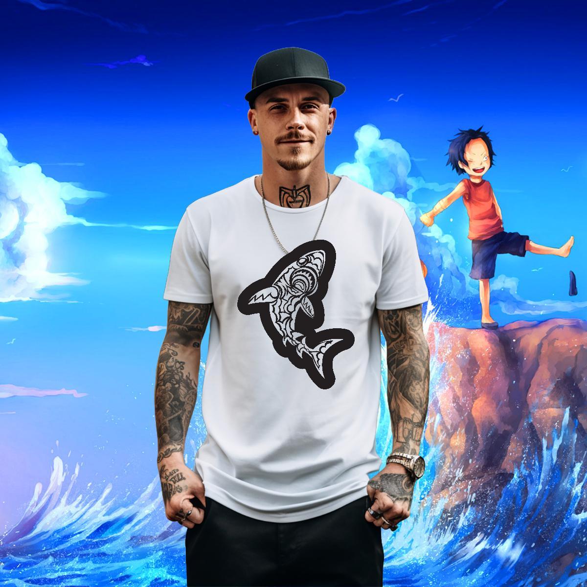 Customized T Shirt For Man 230g 100% Cotton fish Sport Top Tees Pure Cotton Comfortable Couples T Shirts Custom Print Oversized