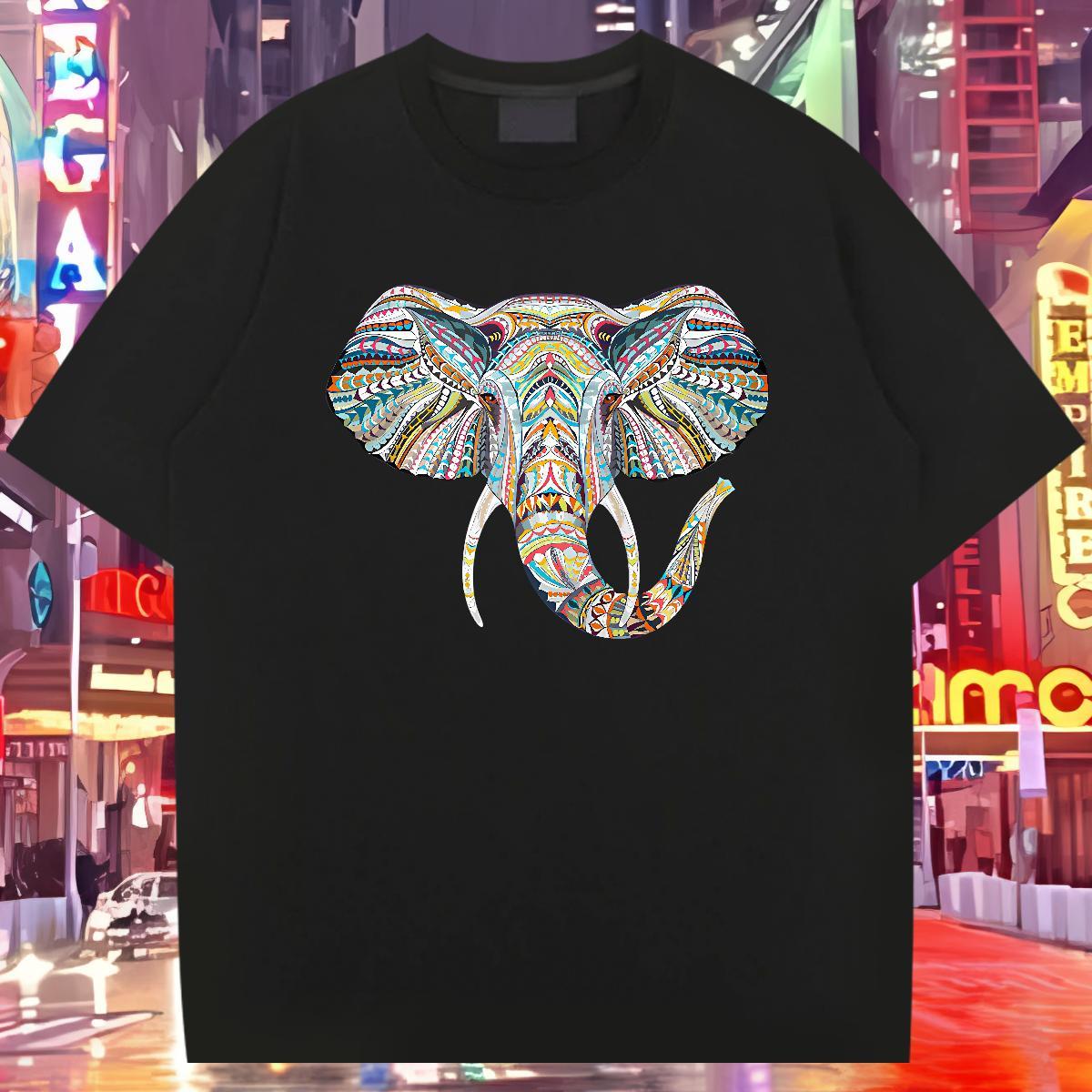2024 Designer T Shirt For Man 100% Cotton 230g Elephant Casual Clothings Crew Neck Breathable Loose Men Tshirts Oversized 3XL 4XL