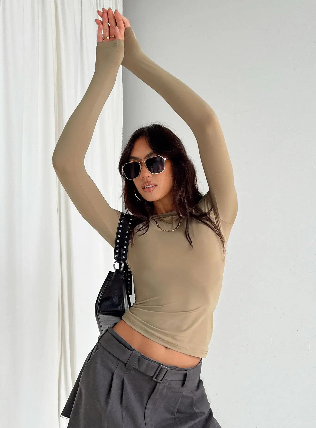 Women Long Sleeve T Shirt Spring Autumn Solid Slim Fit Pullovers Tees Female Basic Tee Y2k Clothes Streetwear Crop Tops 240806