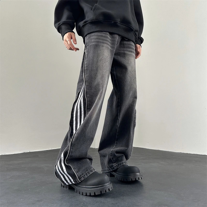 Wide leg jeans loose Trouser American retro rock Korean pop clothing commodity pants mens bag 240806