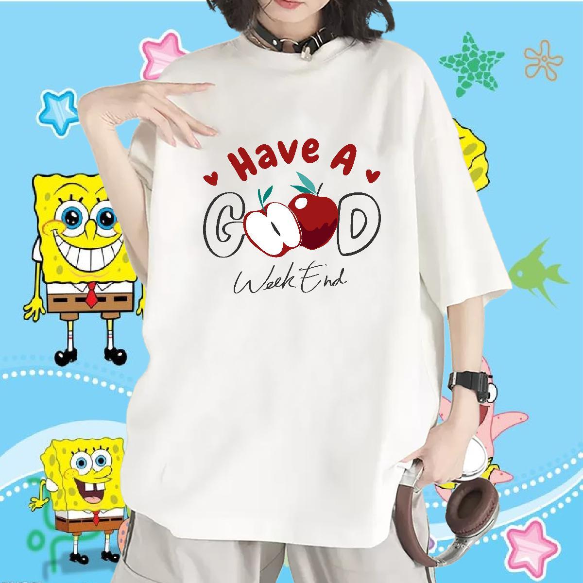 High quality T Shirt For Woman Crew Neck Breathable Womens Tshirts Floral Print flower Daily Outfit 230g Cotton Fashion Tops