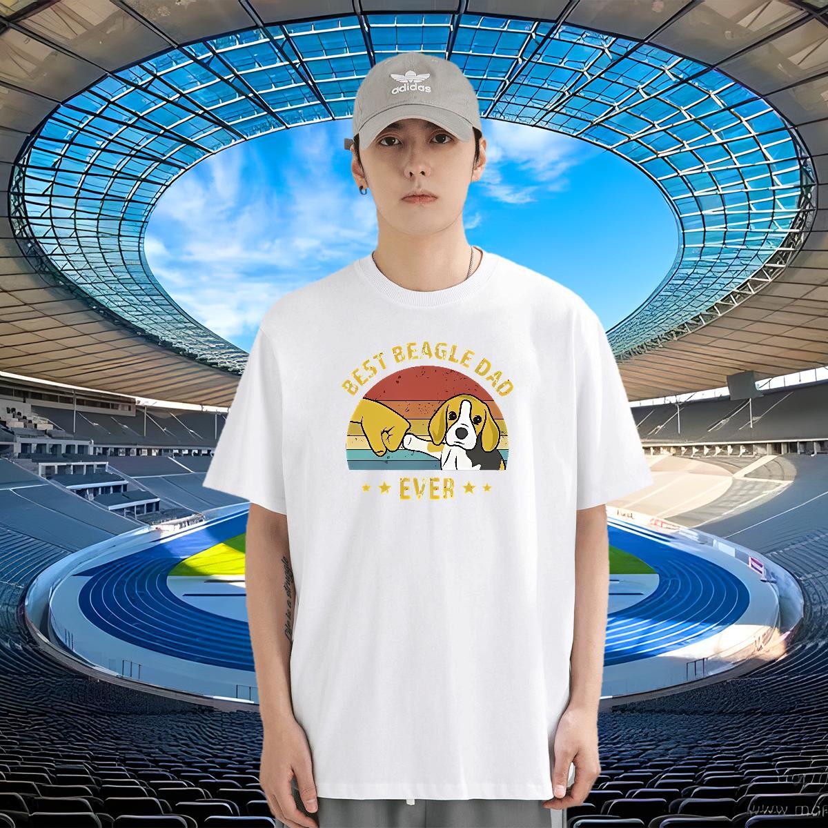 Brand Tshirts 230g Cotton Sports Casual dog Cartoon Printing L-4XL Breathable Short Sleeve Fashion New T-Shirts for Men Tops Shirt