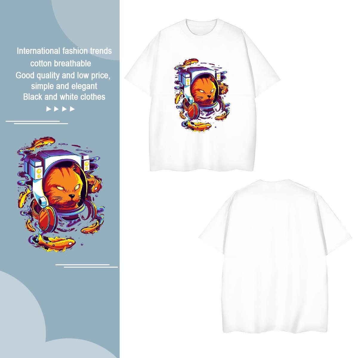 High Quality Tshirts 230g Pure Cotton cute T-Shirts Sports Casual Short Sleeve Soft Black Oversized Factory Direct Wear