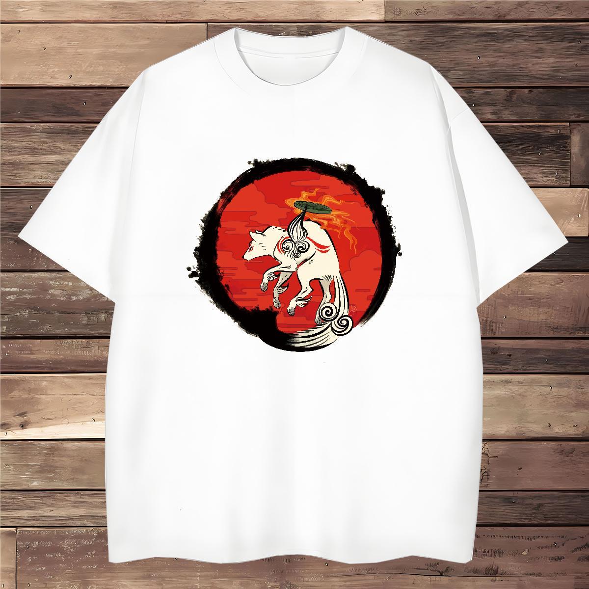 Popular Tshirt for Man Woman 100% Cotton 230g wolf T-Shirts for Men Anime Printing Street Pure Cotton Custom Printed Free Shipping Clothes