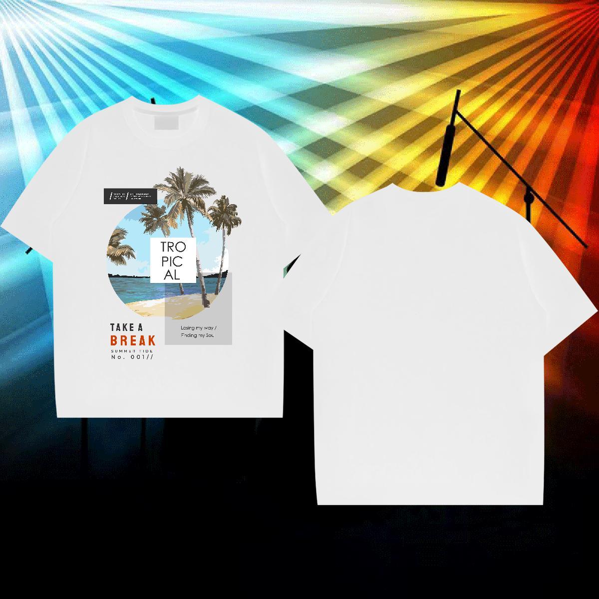 Brand T-Shirts for Men 230g 100% Cotton tree Daily Outfit Tops Shirt Breathable Soft Loose Tshirts Oversized 4XL