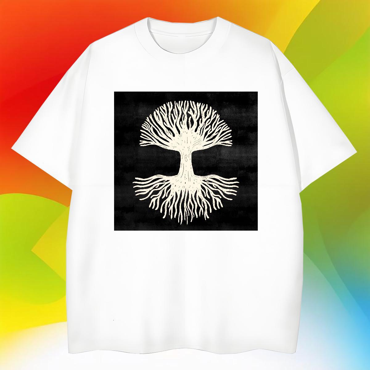 Fashion New T-Shirts 100% Cotton 230g tree Casual Daily Wear Tops Short Sleeve Soft High Quality Men Clothes T-Shirt Asian Size