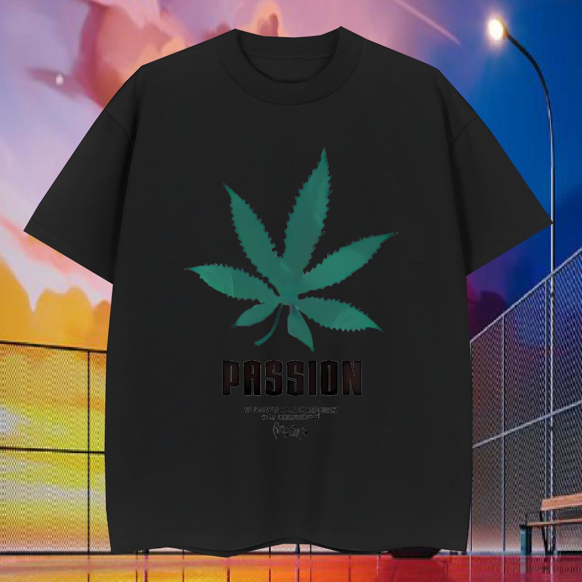 Fashion T-Shirts 230g Pure Cotton tree Daily Outfit Tops Breathable Short Sleeve Comfortable Mens Tshirts Cartoon Print
