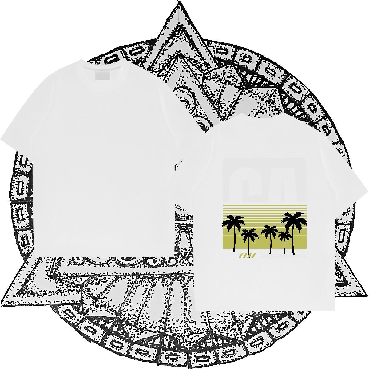 Fashion Designer T shirt 230g Pure Cotton tree Summer Casual Polos Breathable Soft Wholesale Men Clothes T-Shirt Oversized