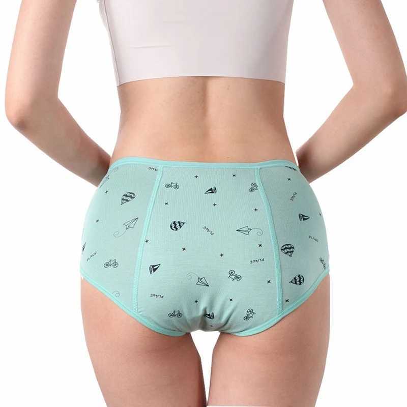 Children teenagers mens underwear cotton cartoon leak proof underwear girls physiological underwear teenagers and students waterproof underwear 8-14YW
