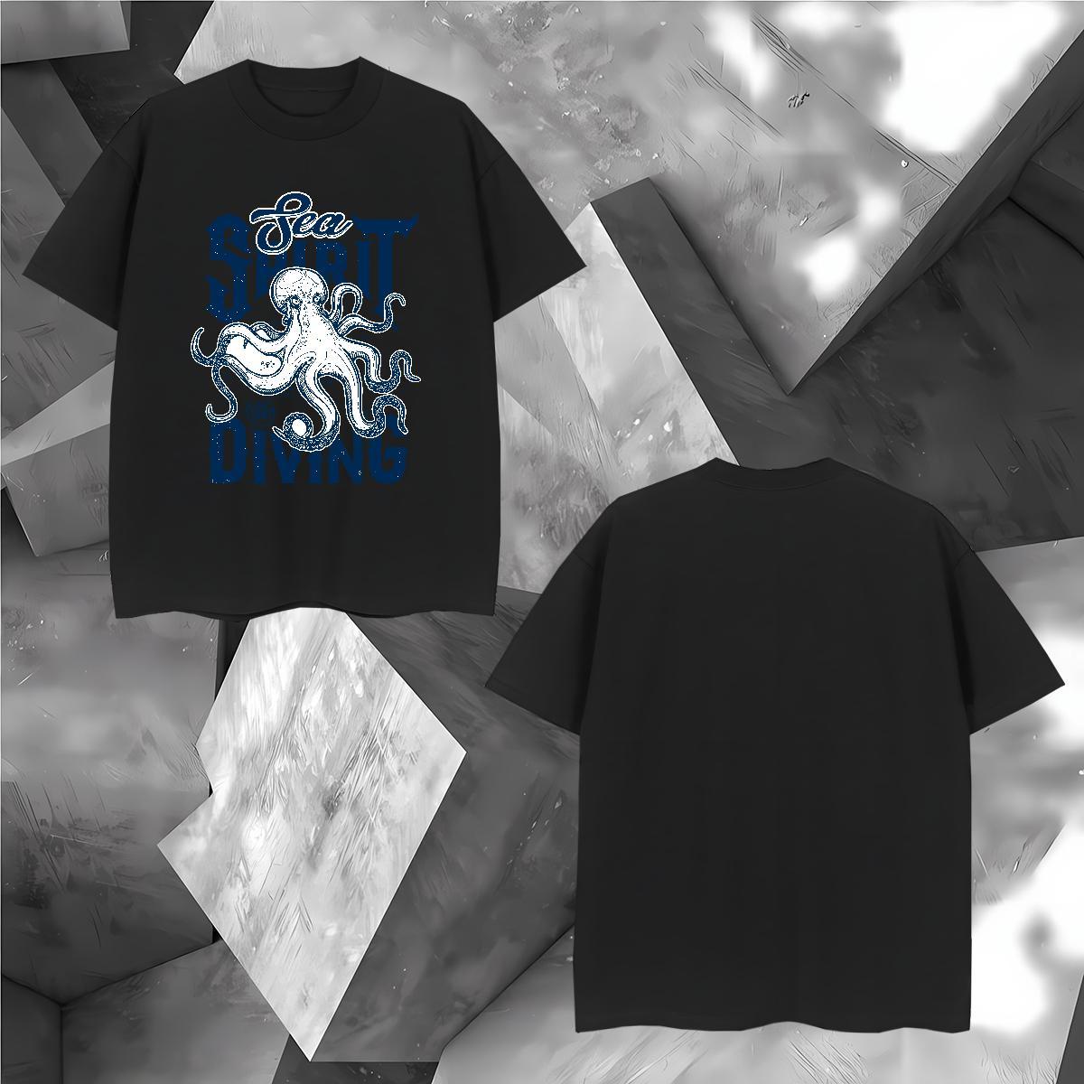 Free Shipping T-Shirts for Men 100% Cotton 230g Outdoor Tops Breathable Short Sleeve Unisex Men Tops Tees Custom Print Oversized