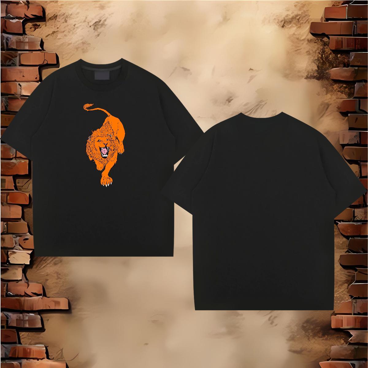 T Shirts Men 230g 100% Cotton tiger Sport Breathable Crew Neck Skull Men Tees DIY Customized Popular Clothings