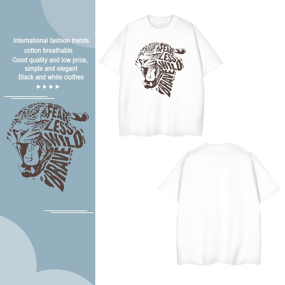 Man T Shirts 230g Cotton Beach Breathable Soft Plus Size Cartoon Mens Tshirts 2024 DIY TOP Quality Clothes