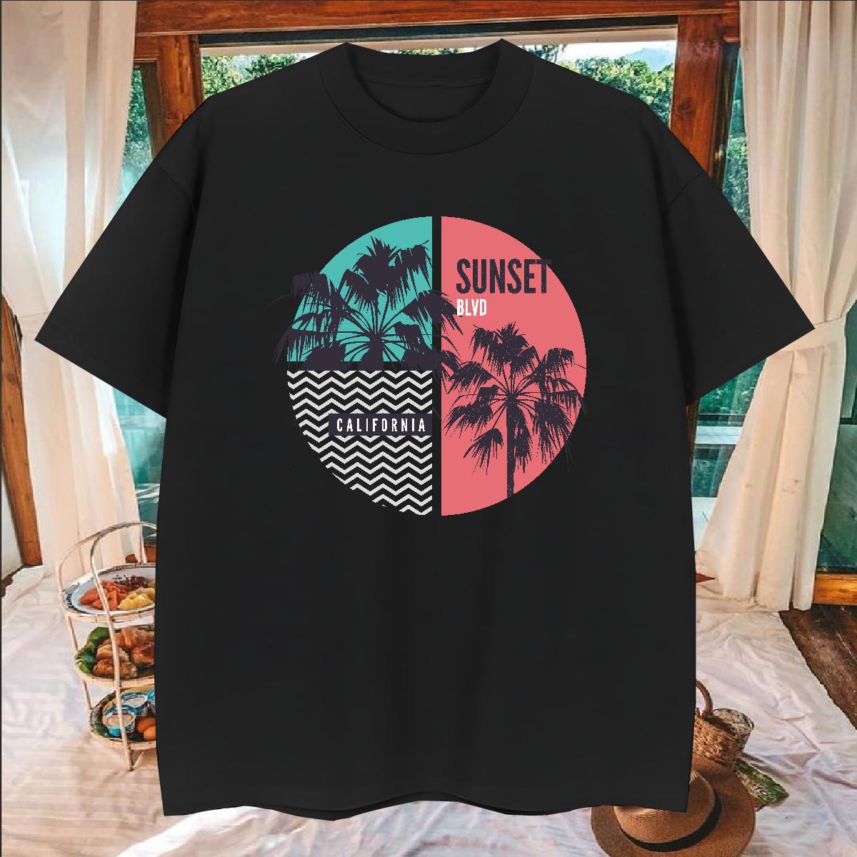 Customized T Shirts Men 230g Cotton tree Daily Wear Tops Tees Breathable Short Sleeve Brand Men Tees Skull
