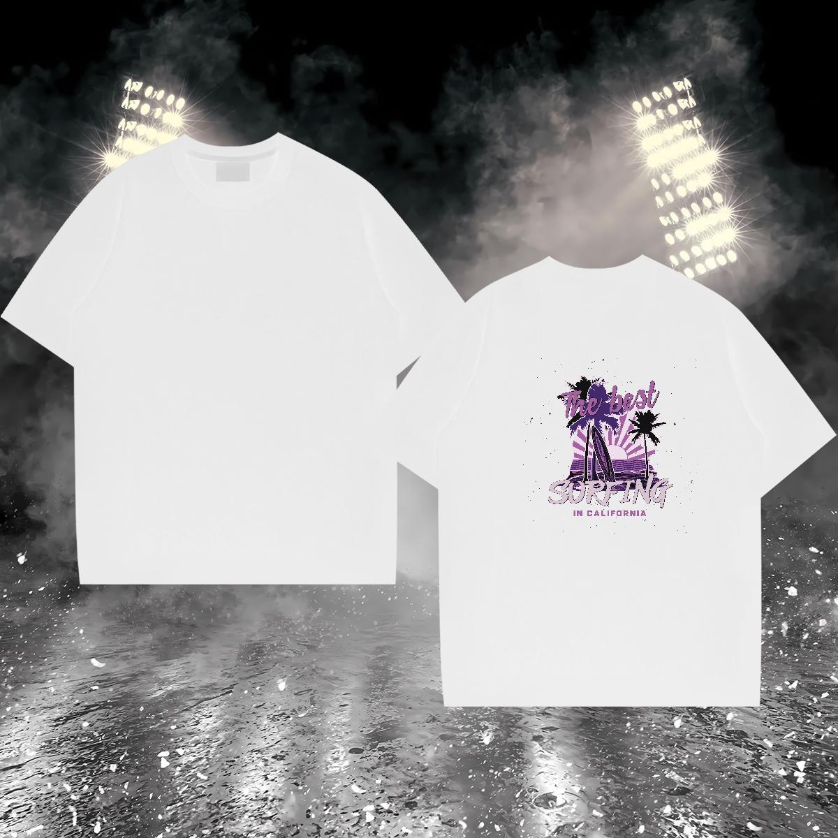 Designer T-Shirts for Men 100% Cotton 230g tree Casual Beach Tees Shirts Short Sleeve O-Neck Popular Men Tops Tees Custom Big Size