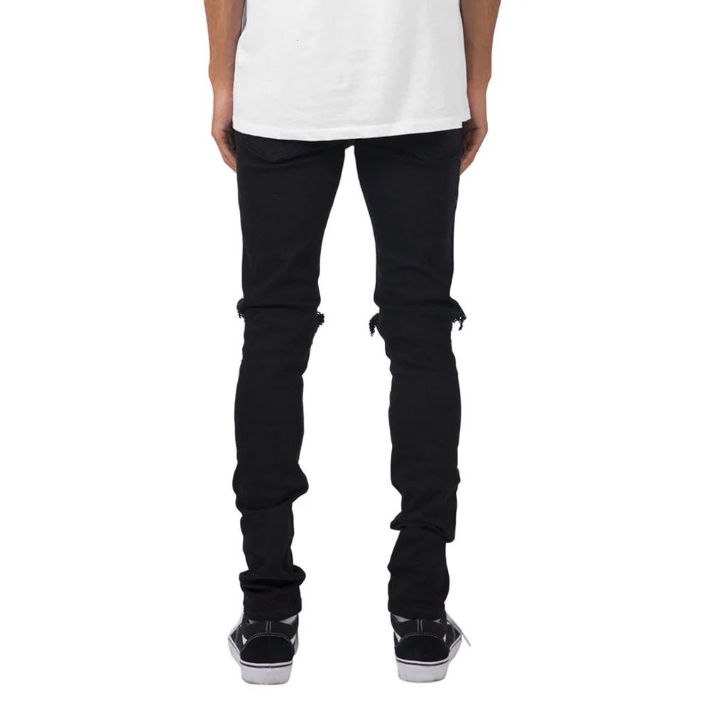 Hole Ripped Men Jeans Fashion Skinny High Street Jeans 240824