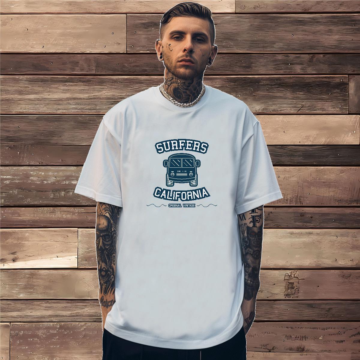 Fashion Casual T shirt letter Tops Shirt 230g Pure Cotton Beach Popular DIY Anime Short Sleeve Soft Tshirts