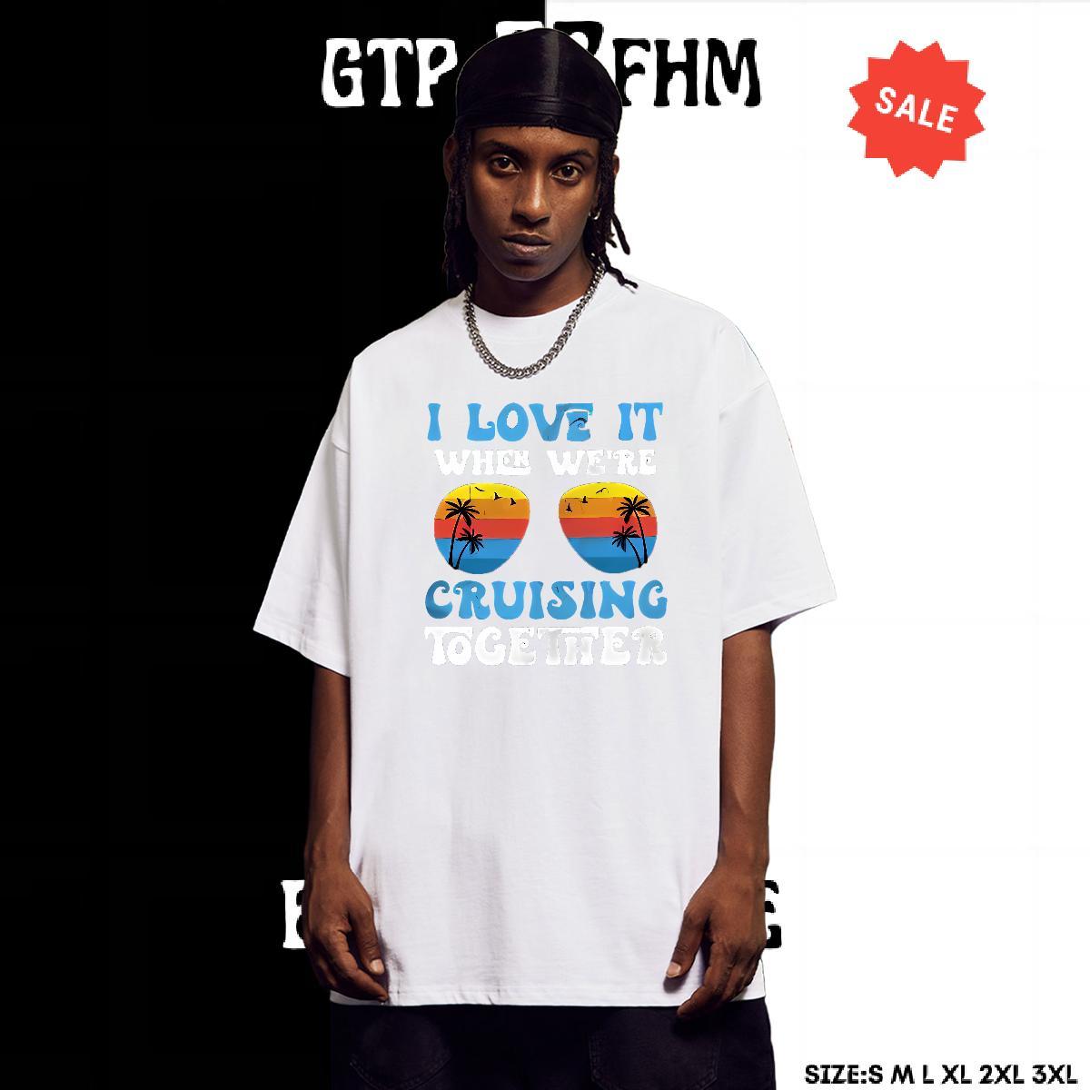 TOP Quality Couples T Shirts 230g 100% Cotton Street wear Hip Hop sea Anime Print Breathable Short Sleeve Designer Fashion Man T Shirts Tshirts