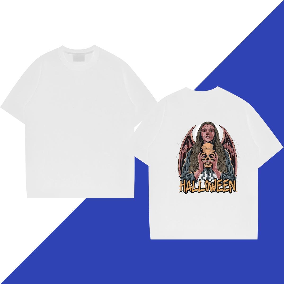 Stylist T Shirt For Man 230g Pure Cotton angel Spring Summer Tshirts Round Neck Short Sleeve Brand Couples T Shirts Custom Print Plus Size