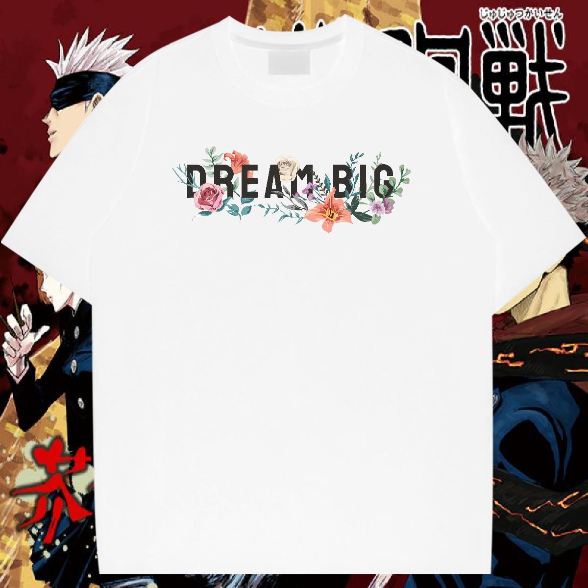 Fashion Designer T Shirt For Man 230g Cotton flower Street Wear Clothes O Neck Short Sleeves Wholesale Men Tops Tees Custom Anime