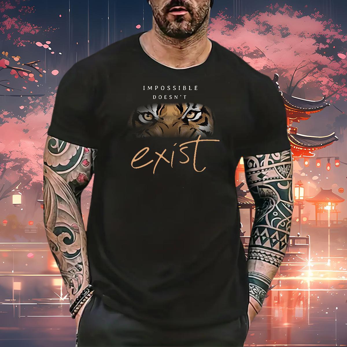 Stylist T Shirts Men 230g Cotton tiger Outdoor Tee Shirt Short Sleeve Soft Comfortable Men Tops Tees DIY Anime