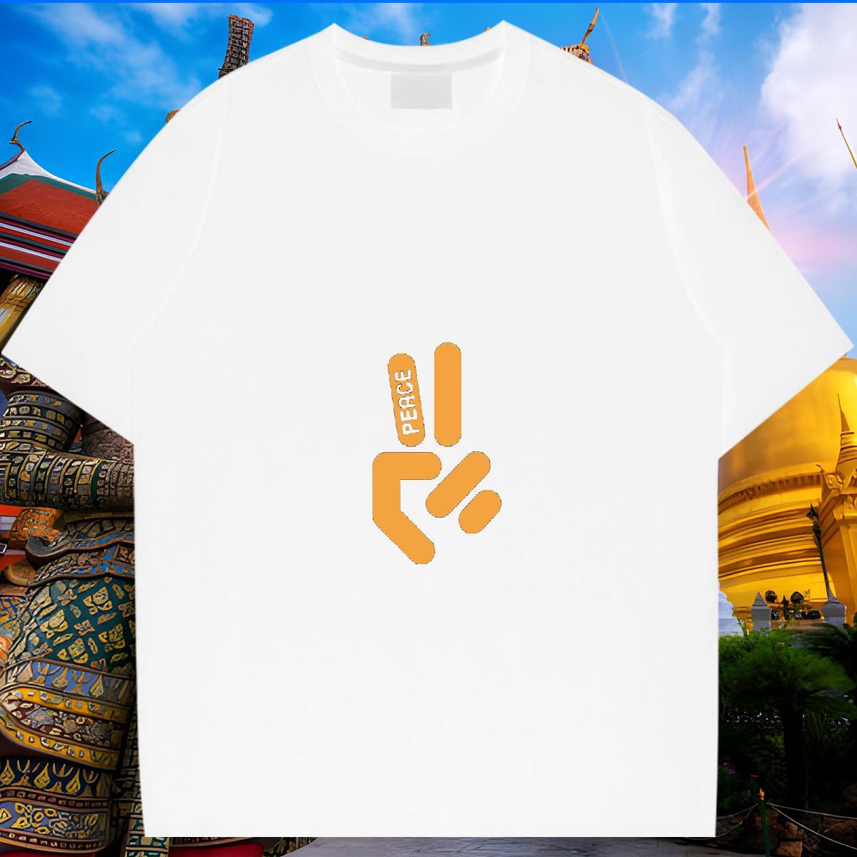 New Arrival T shirt hands Tees Shirts 230g Cotton Daily Outfit Loose Fit Customized Print Breathable Men Clothes T-Shirt