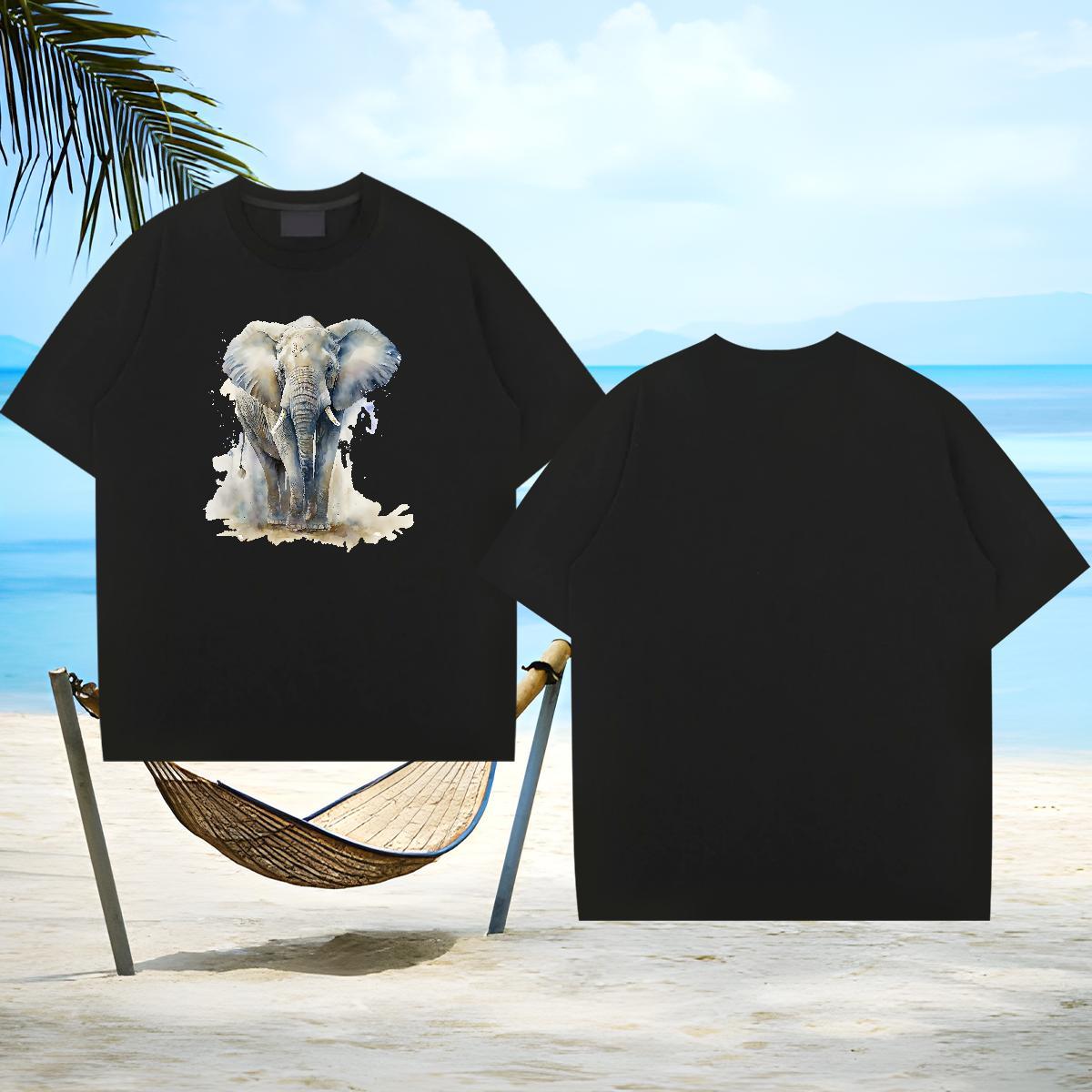 High Quality Men Tops Tees 230g Pure Cotton T-Shirts for Men Anime Printing Street Breathable Crew Neck White Plus Size Fashion Design Wear