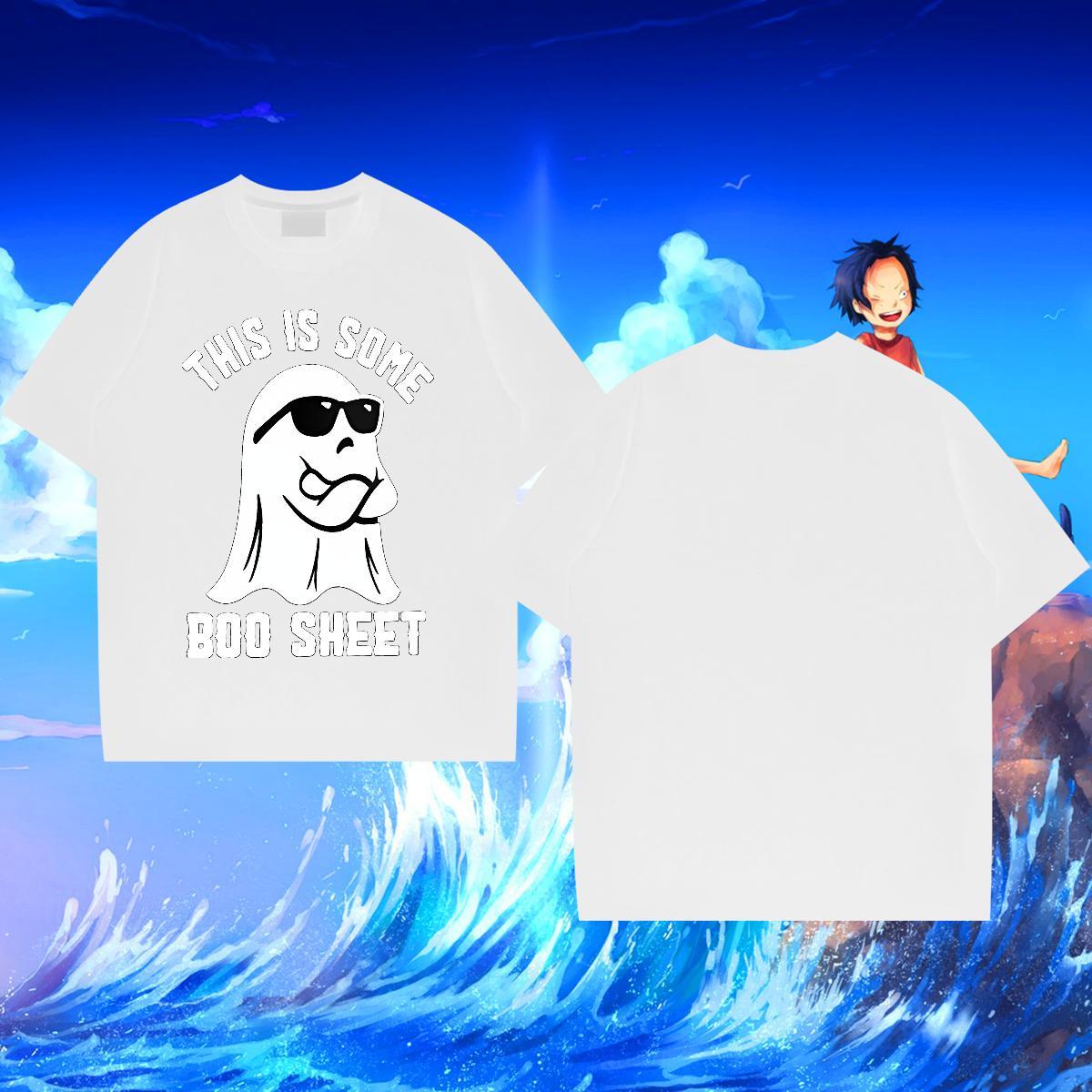 Fashion New Men T Shirts 100% Cotton 230g halloween Hip Hop Tops Tees Breathable Short Sleeve Cool Design Tshirt for Man Woman DIY Printed