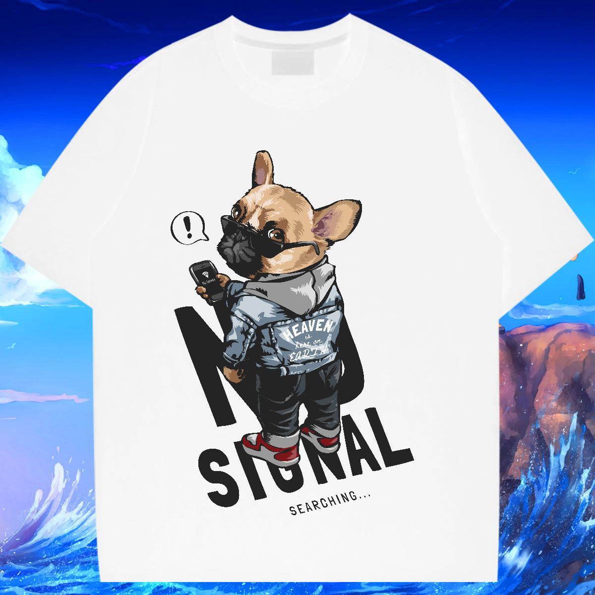 Free Shipping T Shirt For Woman Short sleeve Soft Couples T Shirts Oversized dog Spring Summer 230g Pure Cotton Stylist Top Tees