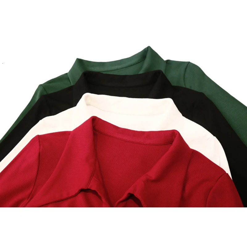 Fall Winter European Clothes T-Shirt Chic Sexy Draped High Quality Button Blouse Women Tops Long Sleeve Tees 311044 240806