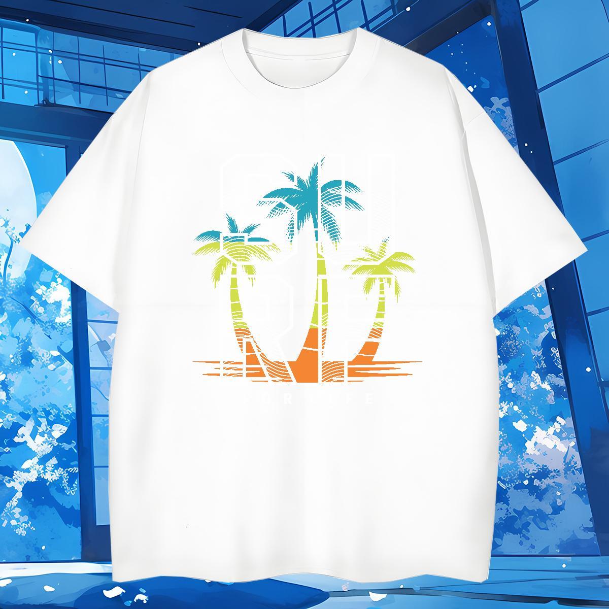 Factory Direct Mens T Shirts 100% Cotton 230g tree Street Clothes Breathable Soft Designer Tshirts Customized Print