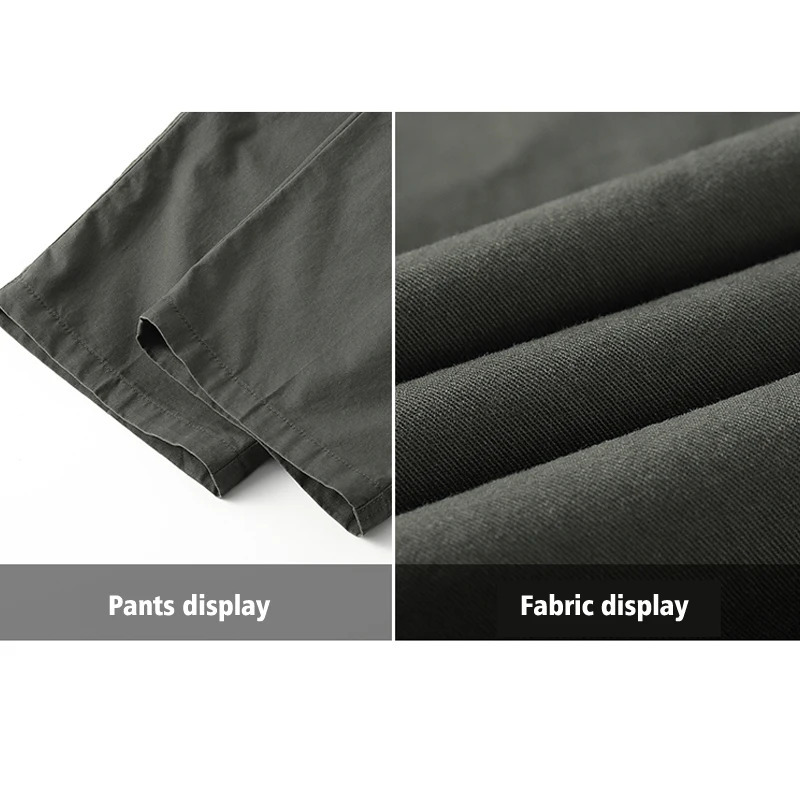 Cargo Pants Men Military Work Overalls Loose Straight Tactical Trousers Multi-Pocket Baggy Casual Cotton Army Slacks Pants 240806