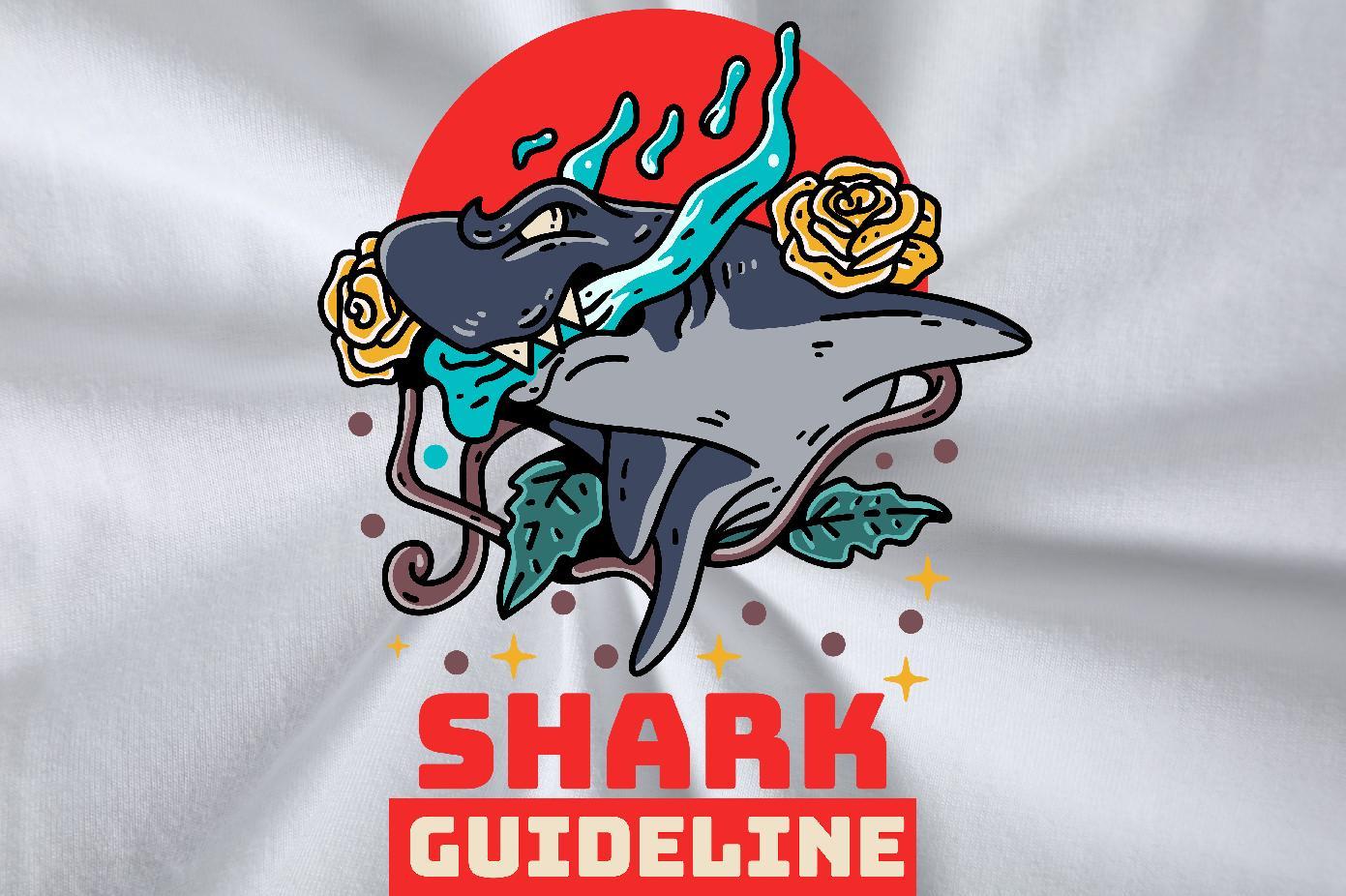 Free Shipping T Shirt For Man 230g Pure Cotton shark Hip Hop Street Wear O Neck Short Sleeves Loose Fit Men Clothes T-Shirt Custom Print Plus Size