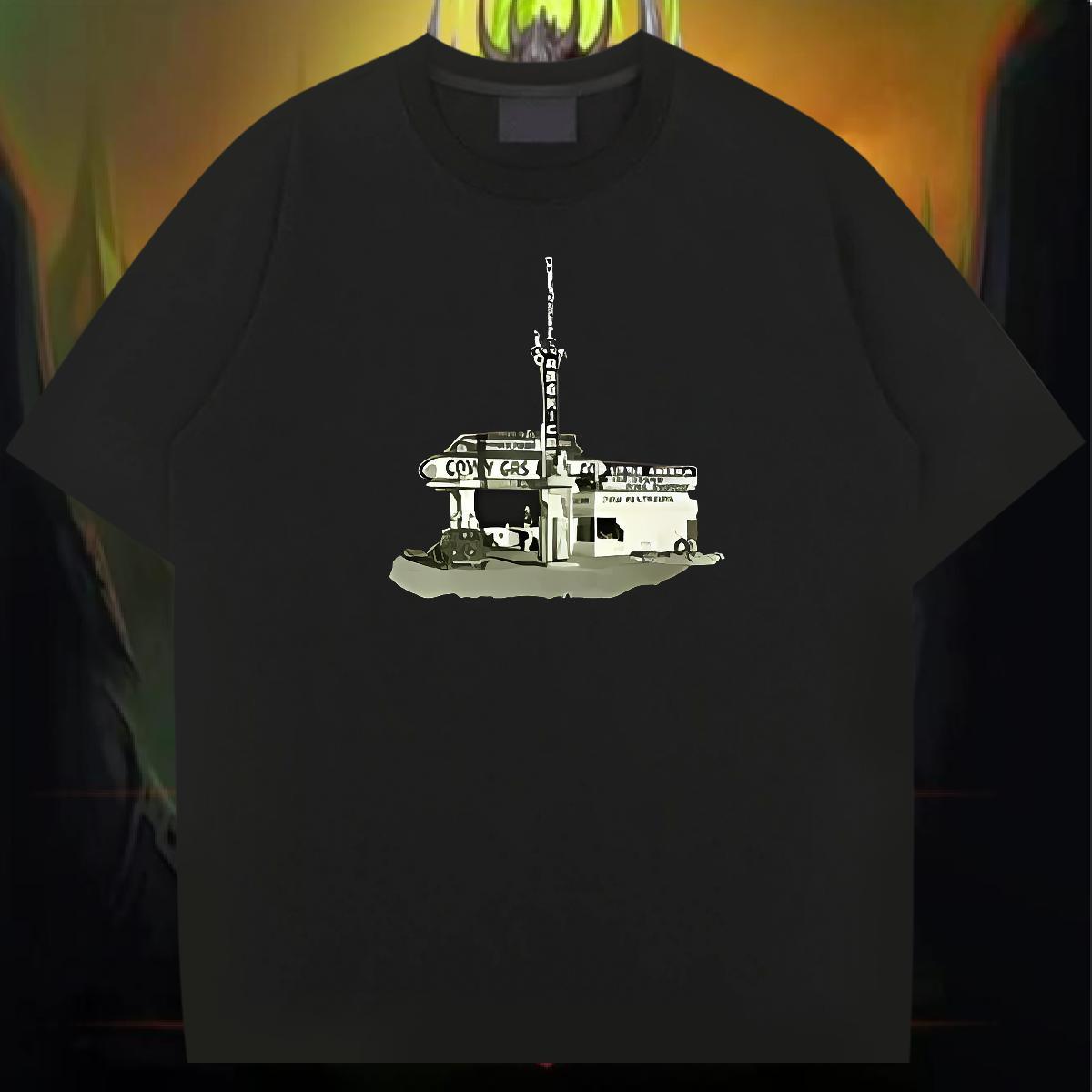 Classic Casual T Shirt For Man 100% Cotton 230g house Sports Casual Wear Breathable Crew Neck Soft Mens Tshirts DIY Anime