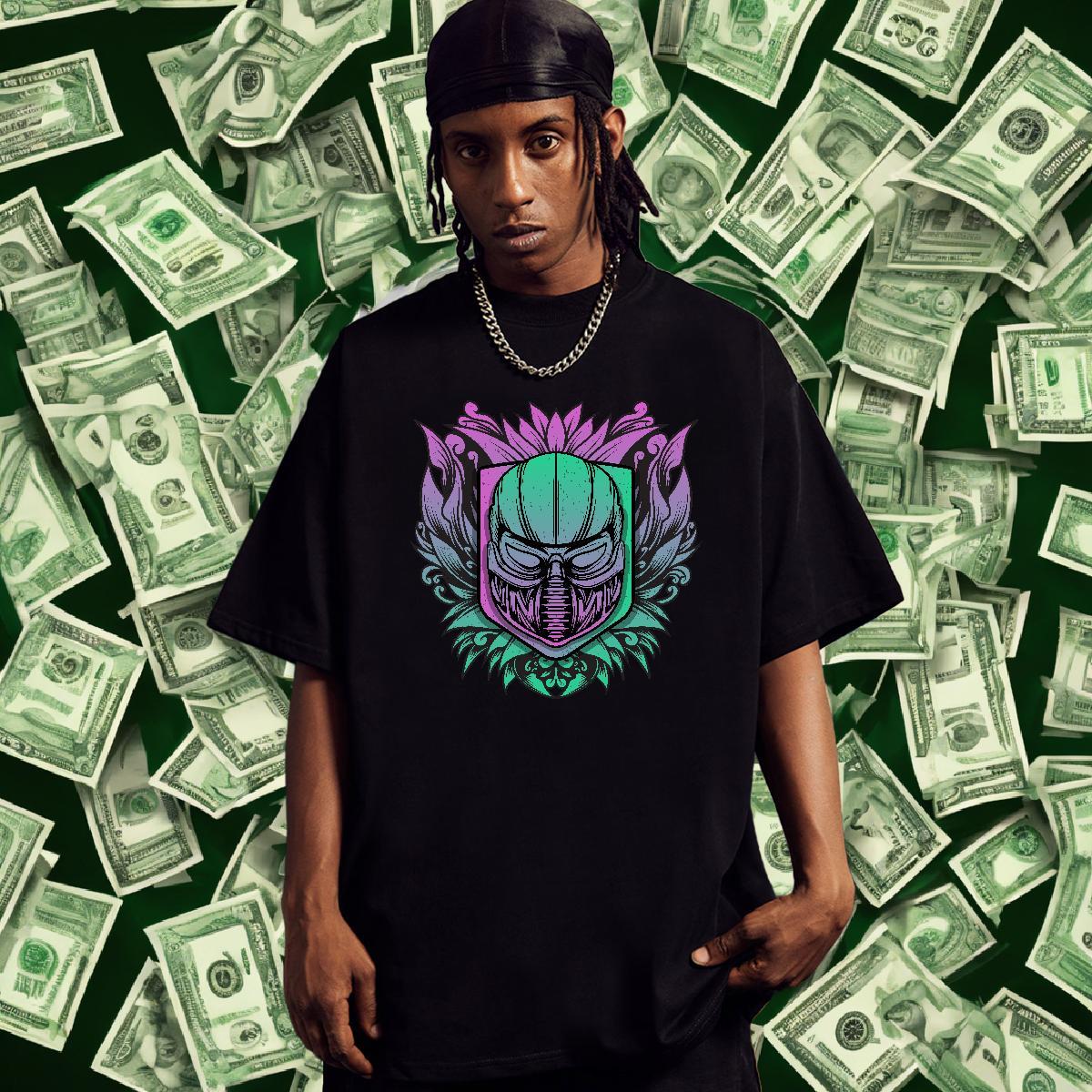 Loose Men Clothes T-Shirt 230g Cotton Summer Casual ET Graphic O-Neck Short Sleeve Wholesale T-Shirts for Men Tops Tees