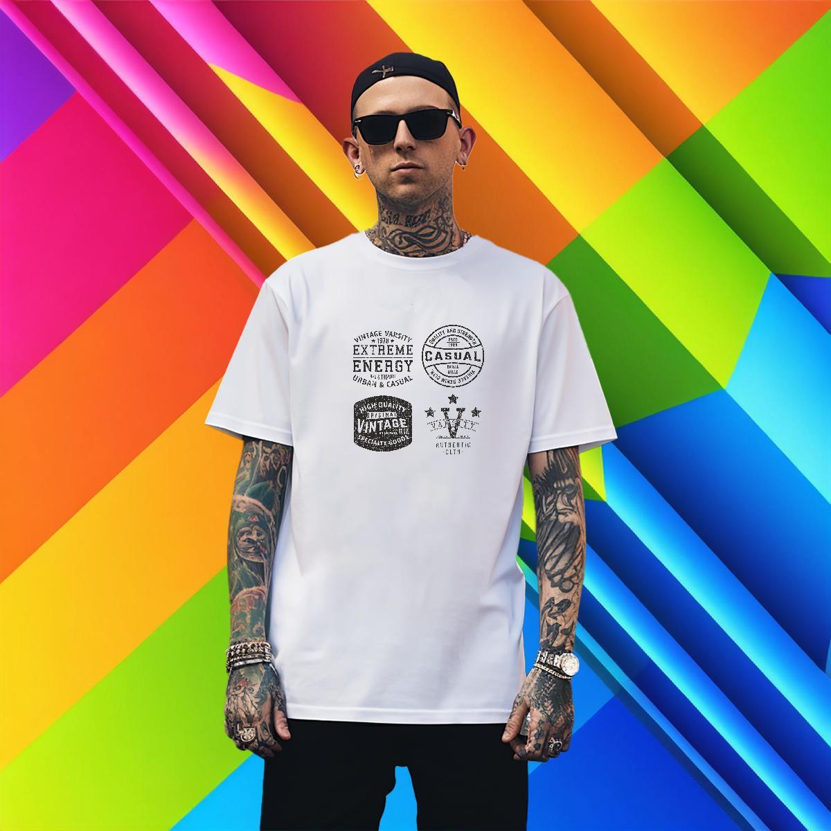 Unisex Tshirts 230g Cotton Spring Summer letter DIY Logo Oversized Crew Neck Custom Mens T Shirts Clothings