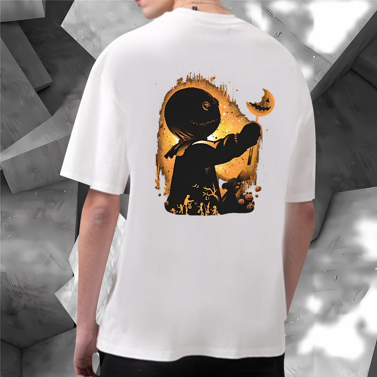 DIY Customized T Shirt For Man 230g Cotton halloween Sport Tees Crew Neck Brand Men Tshirts Customized Print