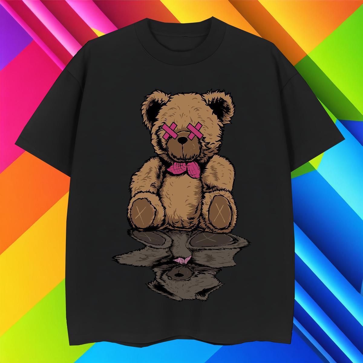 T-Shirts for Men 100% Cotton 230g bear Home Outdoor O-Neck Short Sleeve Customized Print Tshirt for Man Woman DIY Customized Free Shipping Tshirts