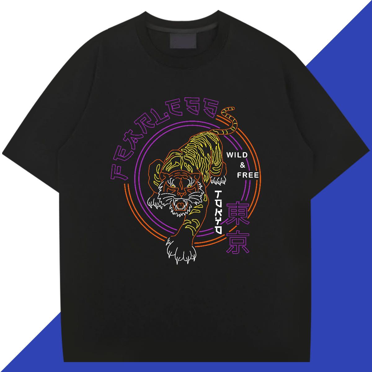2024 Designer T Shirts Men 100% Cotton 230g Street Wear Tees Shirts Breathable Crew Neck Loose Fit Tshirts Oversized