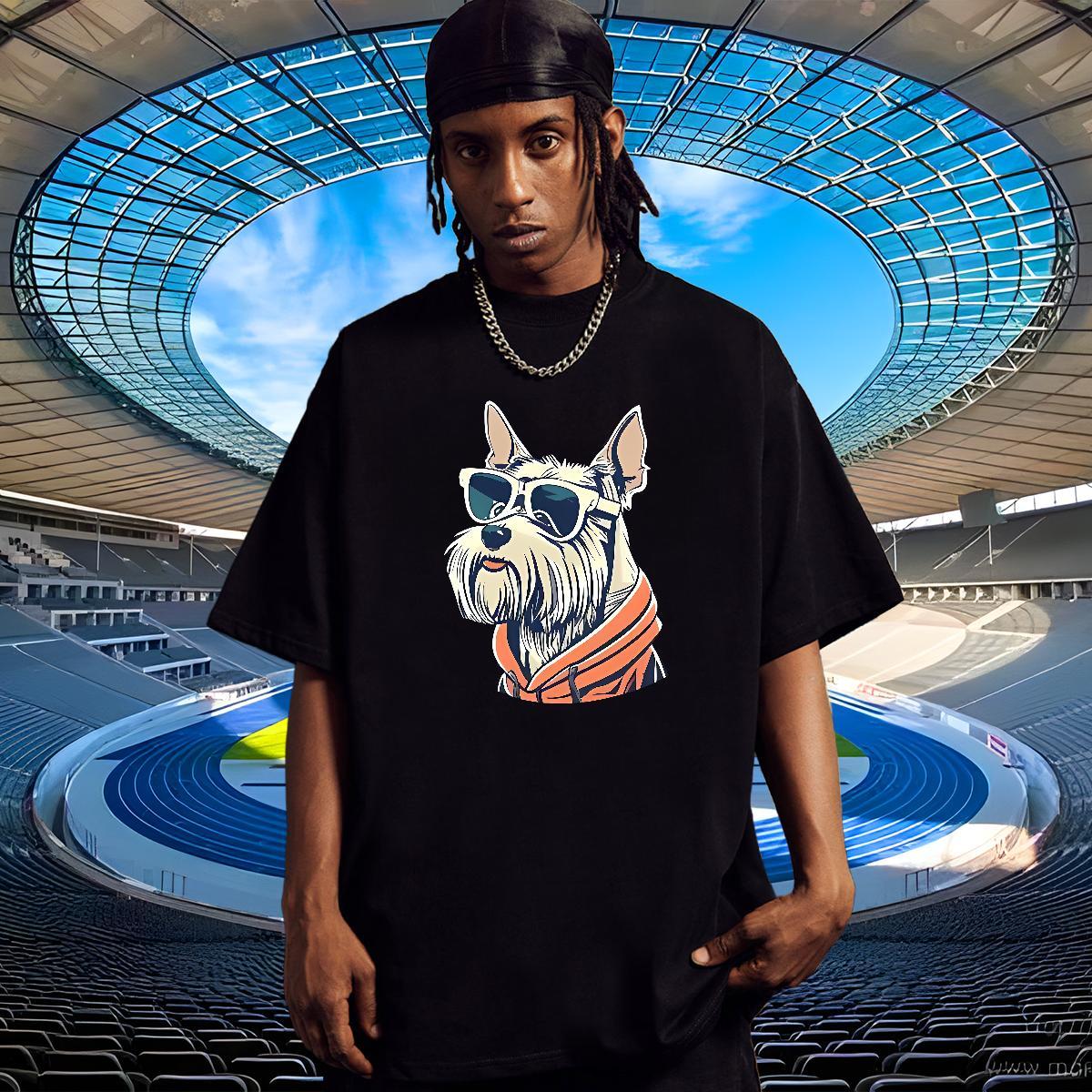 Cool Design Tshirts 230g Pure Cotton Home Outdoor dog Asian Size Short Sleeve Soft New Arrival Mens T Shirts Clothings