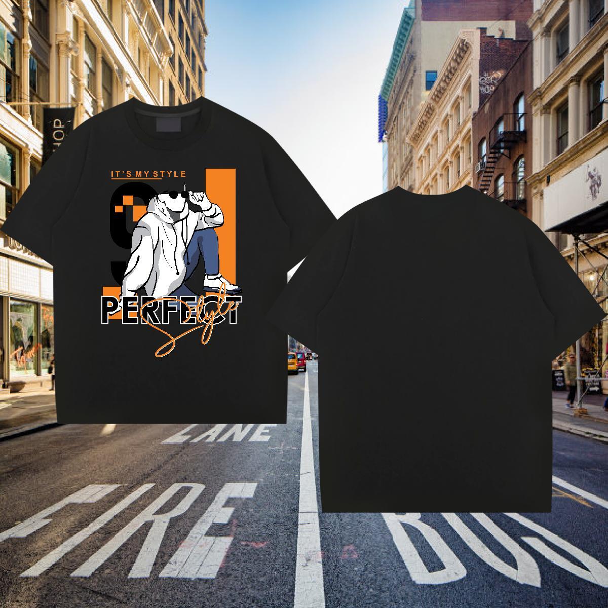 Mens T Shirts 230g 100% Cotton person Street Wear O Neck Short Sleeves Oversized 4XL Mens Tshirts Wholesale High Quality Clothings