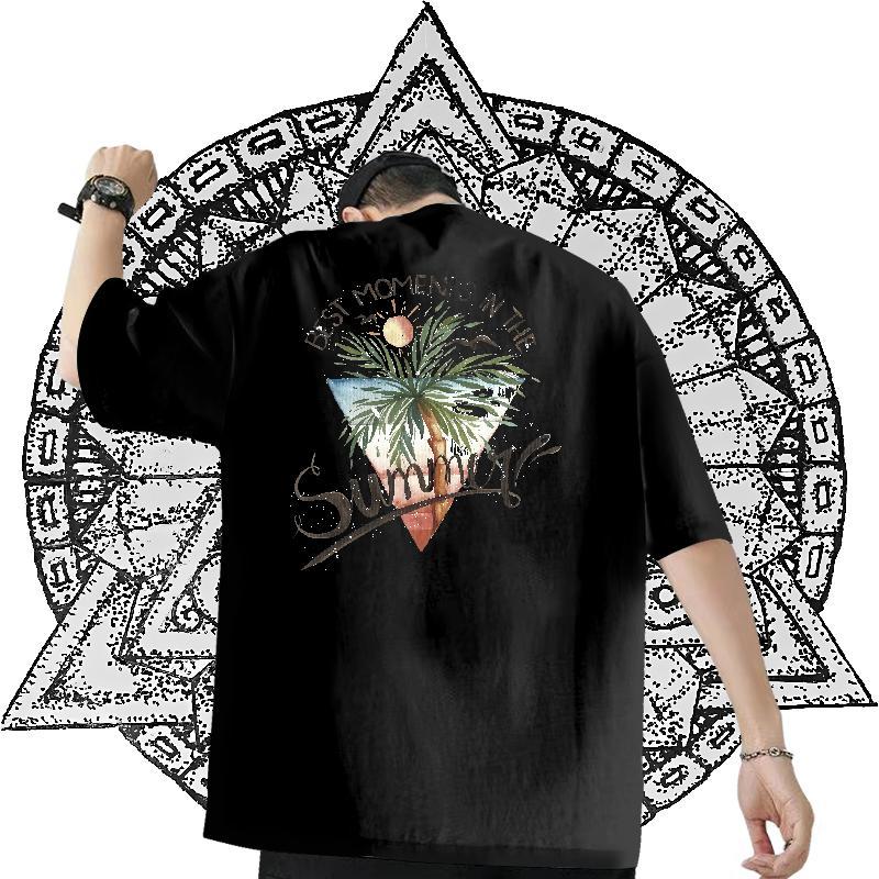 Fashion New Men T Shirts 230g 100% Cotton tree Street Wear Tops Shirt Breathable Free Shipping Men Tshirts Skull