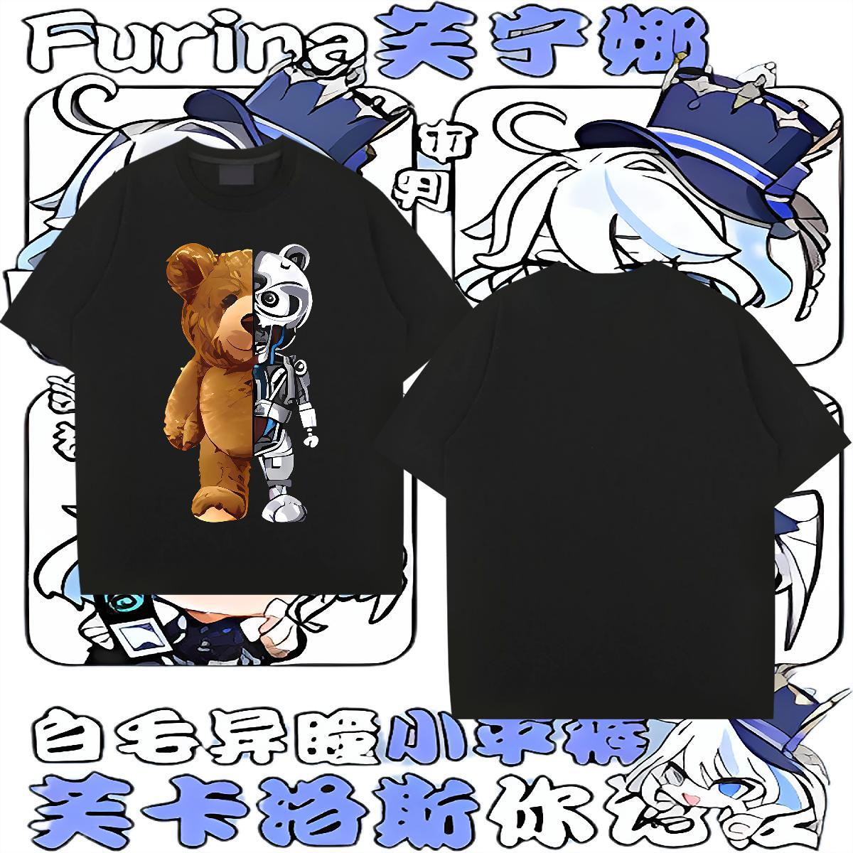 2024 Designer T Shirt For Man 230g 100% Cotton bear Sports Casual Top Tees Round Neck Short Sleeve Loose Fit Men Tops Tees DIY Printed