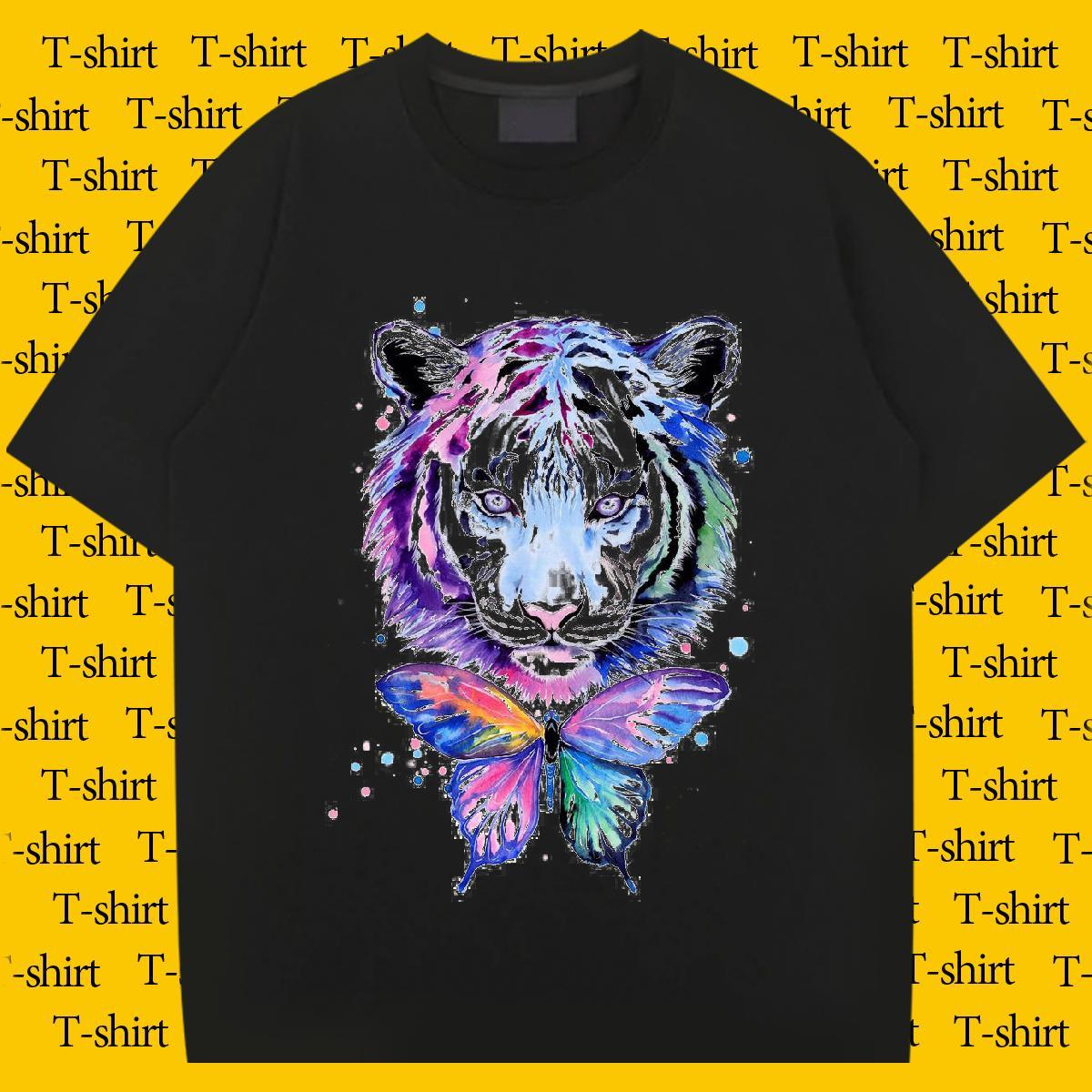 Designer T-Shirts 100% Cotton 230g tiger Sport Clothings Breathable Crew Neck Loose Men Tops Tees Oversized