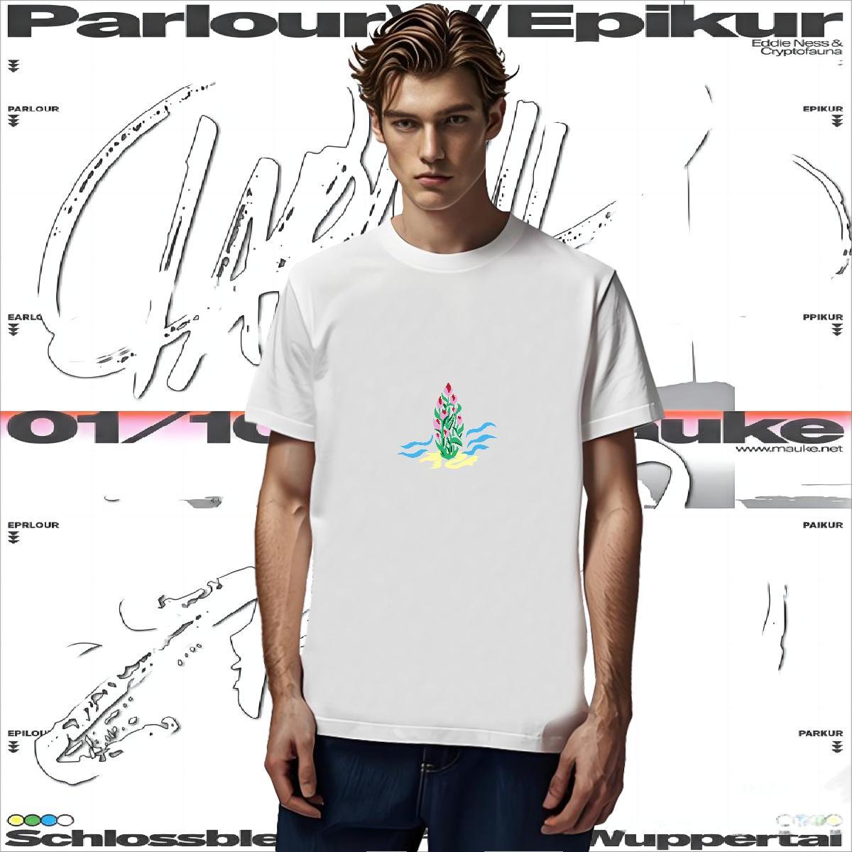 T Shirts Men 230g 100% Cotton flower Street Casual O Neck Short Sleeves Plus Size Custom Men Tops Tees Brand Comfortable Clothes