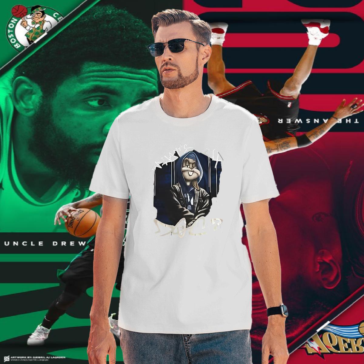 Cool Mens Tshirts 100% Cotton 230g rabbit Mens T Shirts Street Wear Round Neck Short Sleeve Black White New Arrival Top Tees