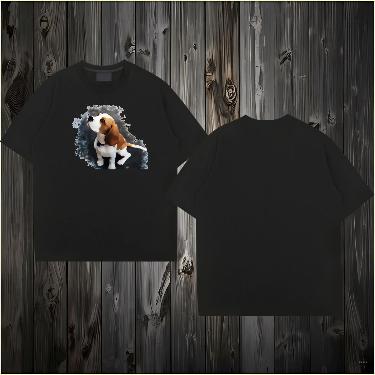 Free Shipping T Shirt For Man 100% Cotton 230g dog Sport Wear Crew Neck Unisex Men Tees Custom Printed