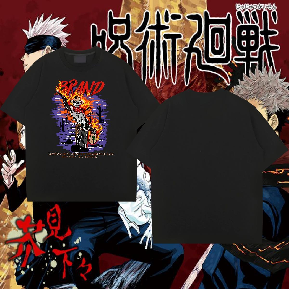 2024 Man T Shirts 230g Pure Cotton halloween Spring Summer Tees Breathable Crew Neck Loose Fit Men Tees DIY Logo Oversized
