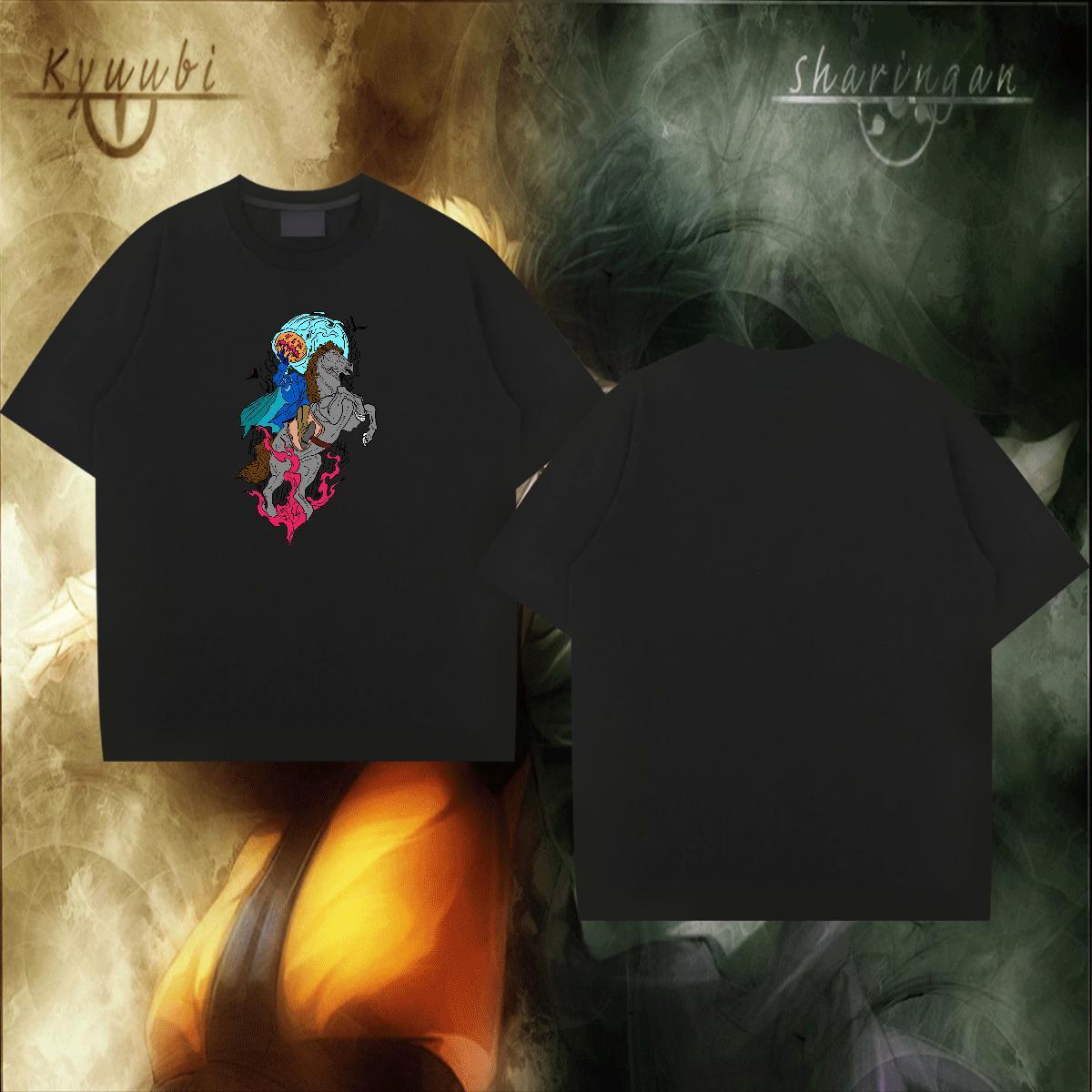 Classic Men Tops Tees 100% Cotton 230g Anime Printing Street horse Plus Size Custom Breathable Short Sleeve Stylist T Shirts Men Tops Shirt